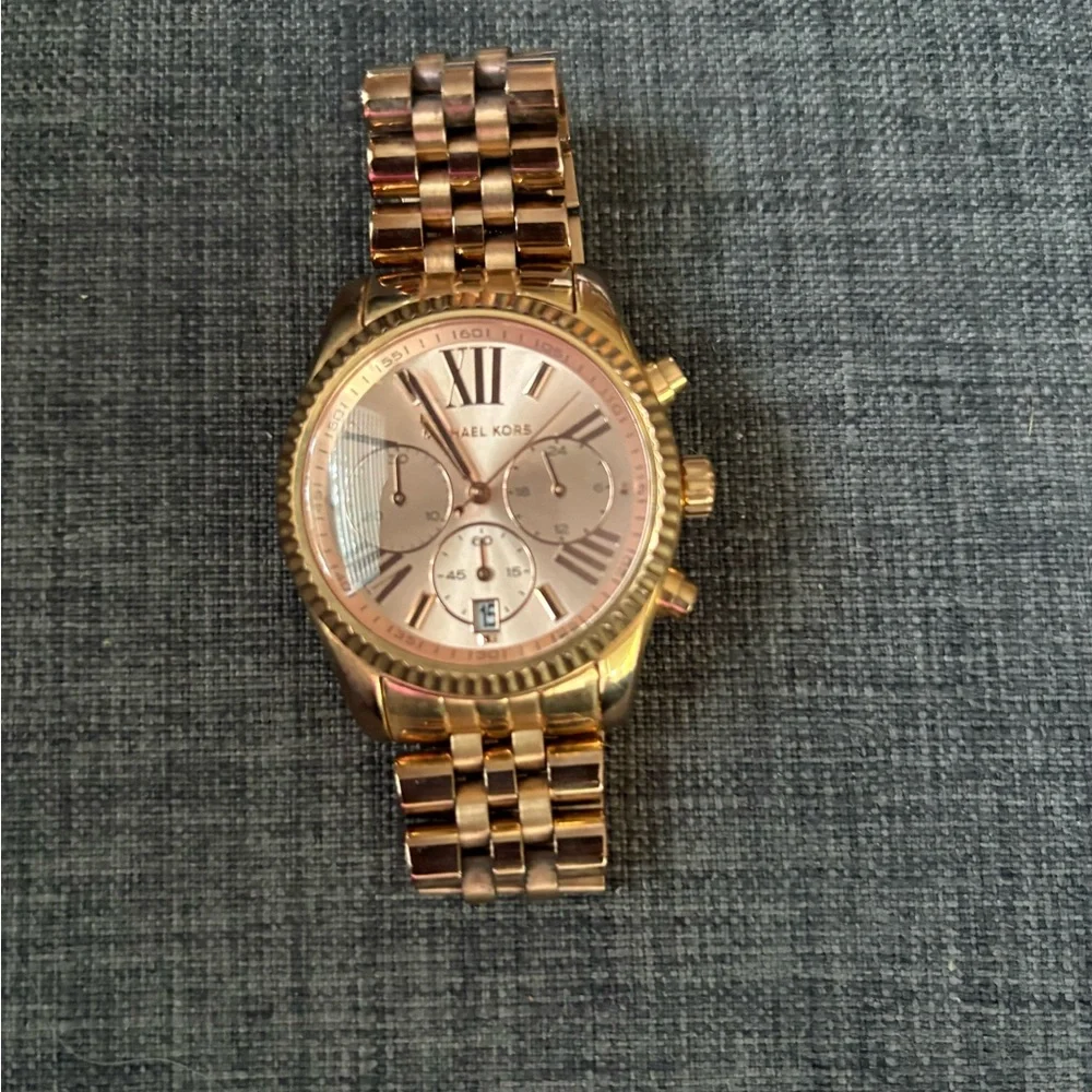 Michael Kors Rose Gold Chronograph Bracelet Watch